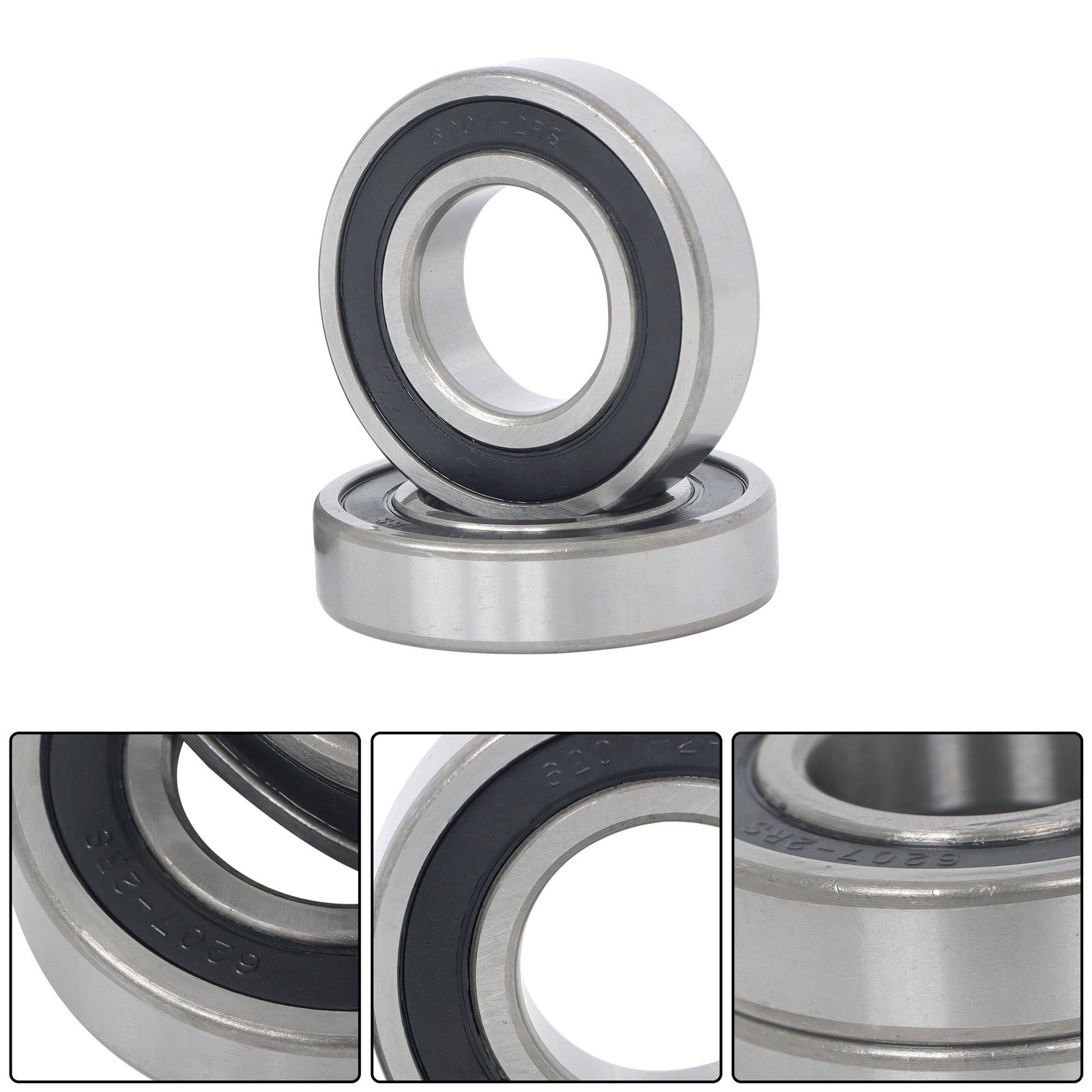 6207-2RS Deep Groove Ball Bearings 10pcs 35x72x17mm Set