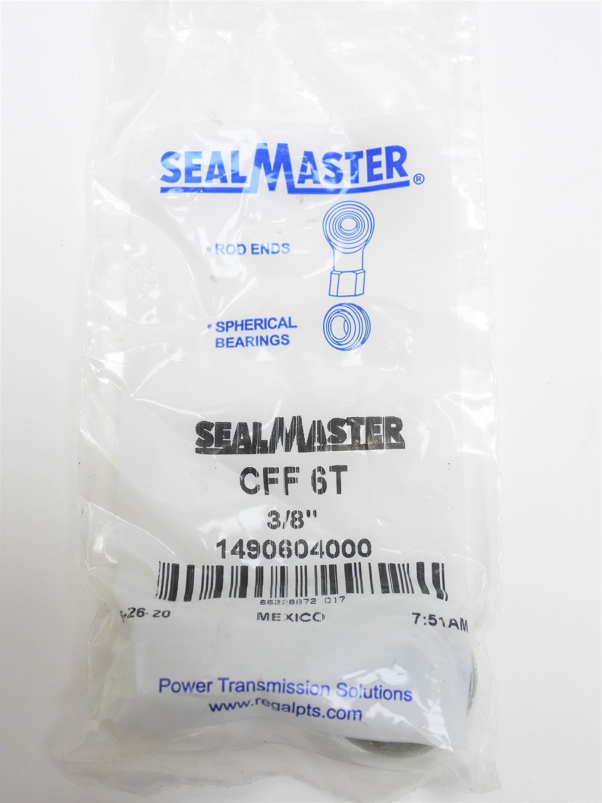 SealMaster 3/8″ Bore Female Threaded Right Hand Rod End 0.3750 3/8-24 UNF Shank