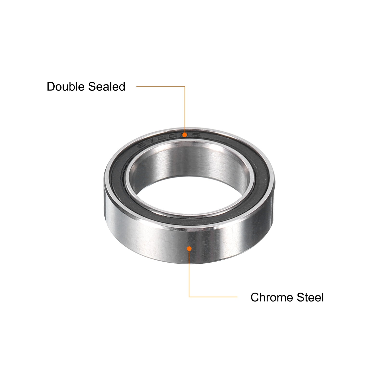 S6700-2RS Miniature Hybrid Ceramic Bearing 10x15x4mm Double Sealed Bearing,Black