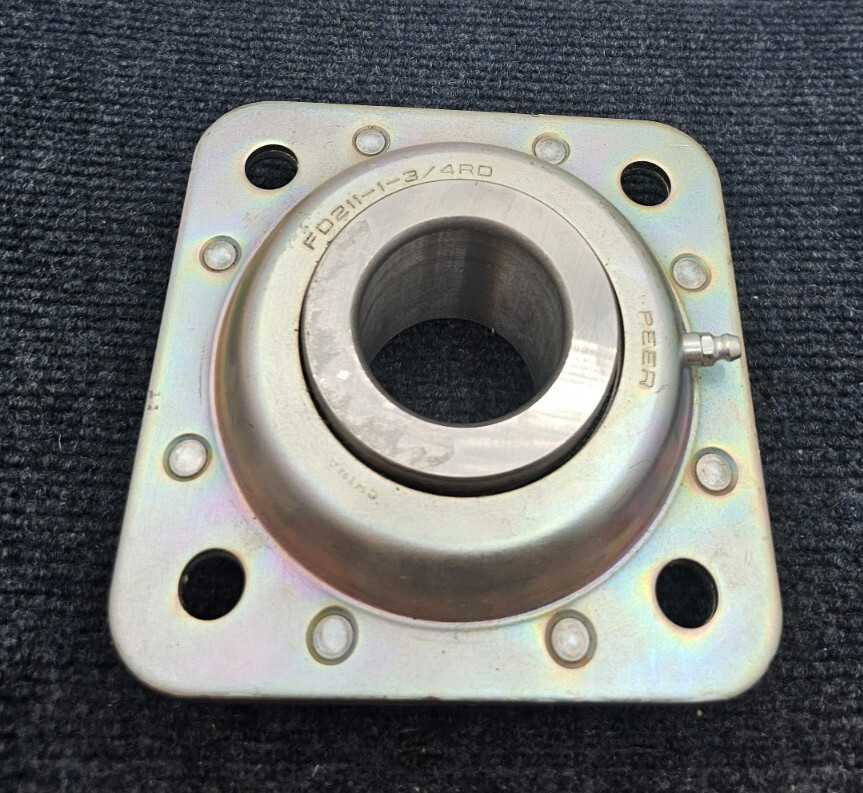 PEER FD211-1-3/4RD: Flange-Mount Ball Bearing Unit 1-3/4 in Bore