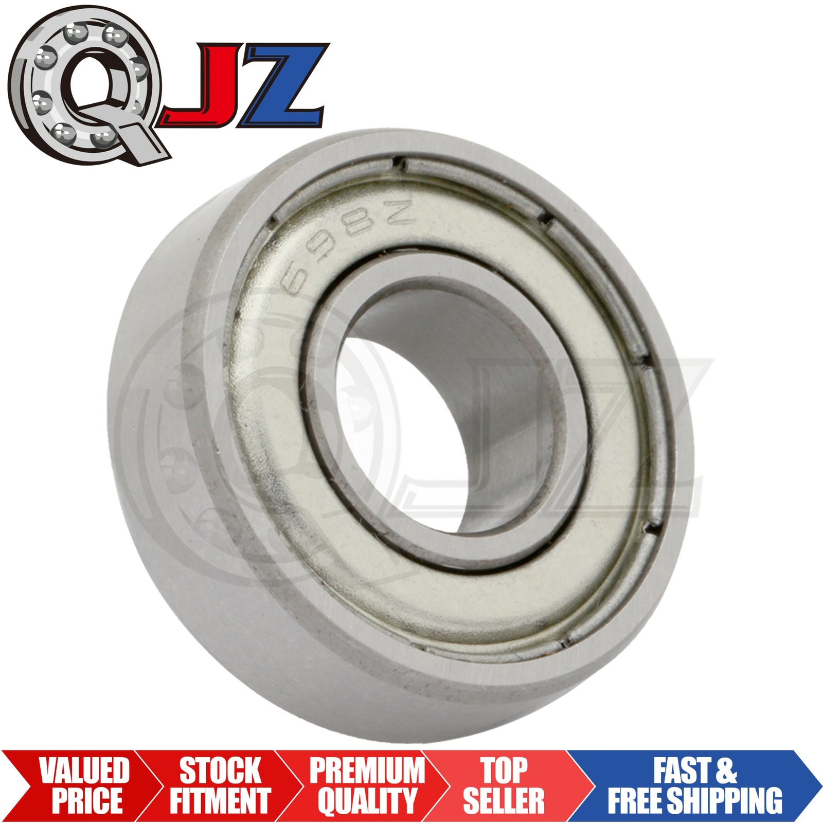 [Qty.1] New 698-ZZ Single-Row Radial Ball Bearing [8mm Bore x 19mm OD x 6mm W]