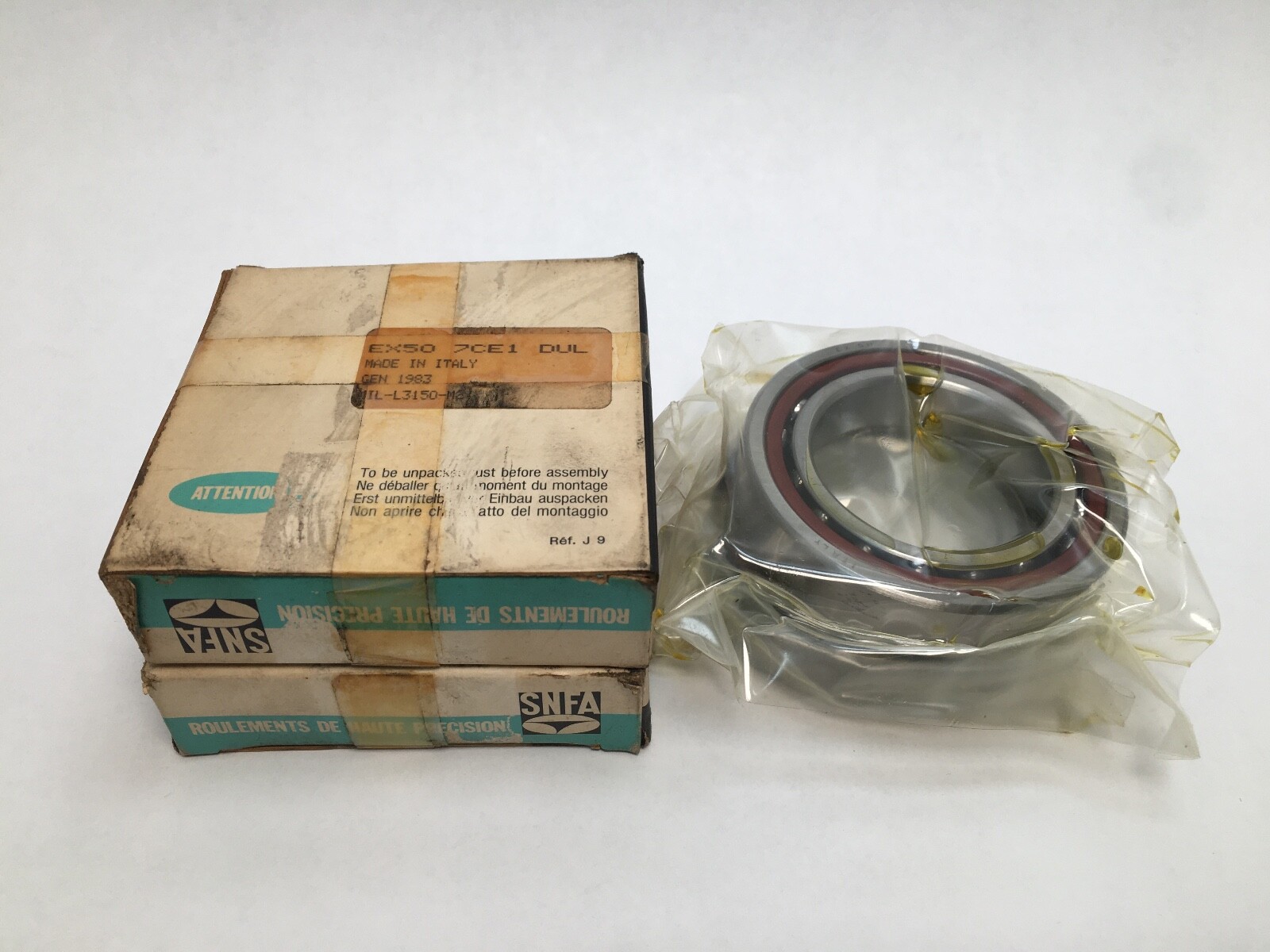 SNFA EX50-7CE1DUL Bearing 50x80x16 mm 7010-C EX-50-7-CE-1-DUL ABEC7 Italy 2 Pcs