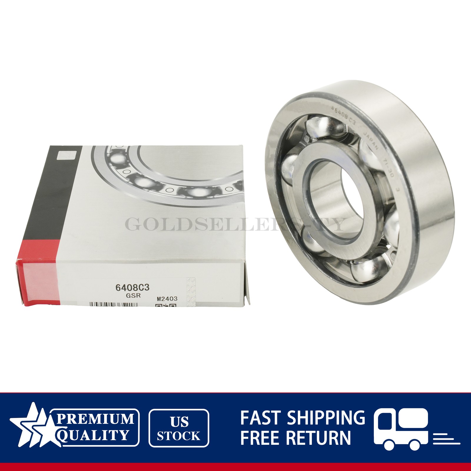 NEW For KOYO Deep Groove Ball Bearing 6408 C3 Open Type No Seals 40x110x27 mm US
