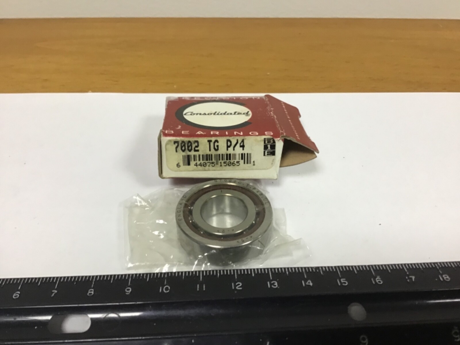 New. Consolidated 7002 TG P/4 Precision Bearing, 15mm ID, 32mm OD, 9mm Width