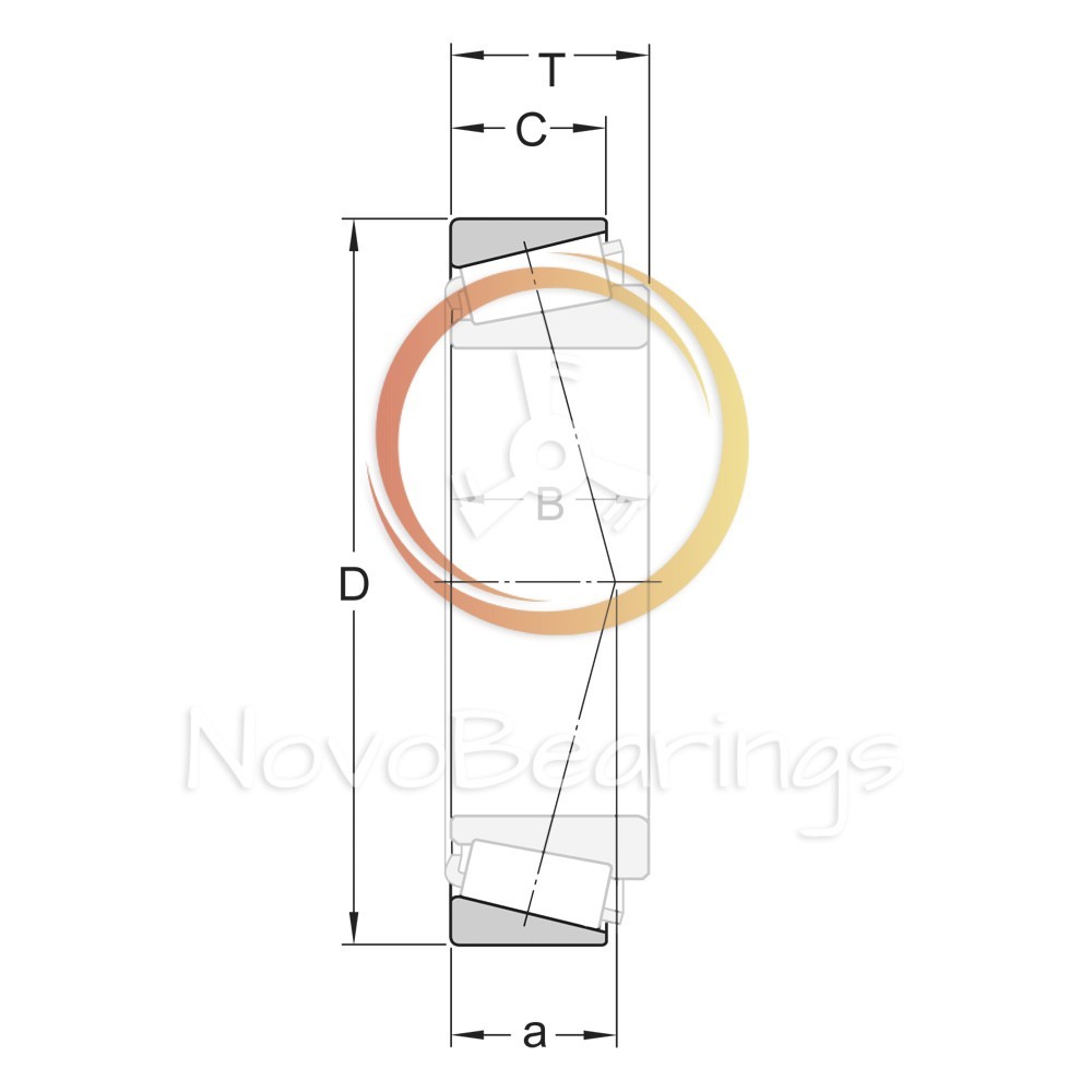 4T-M804010 Tapered Roller Bearing Cup (Outer Ring) 88,9×19,05 mm. by NTN brand