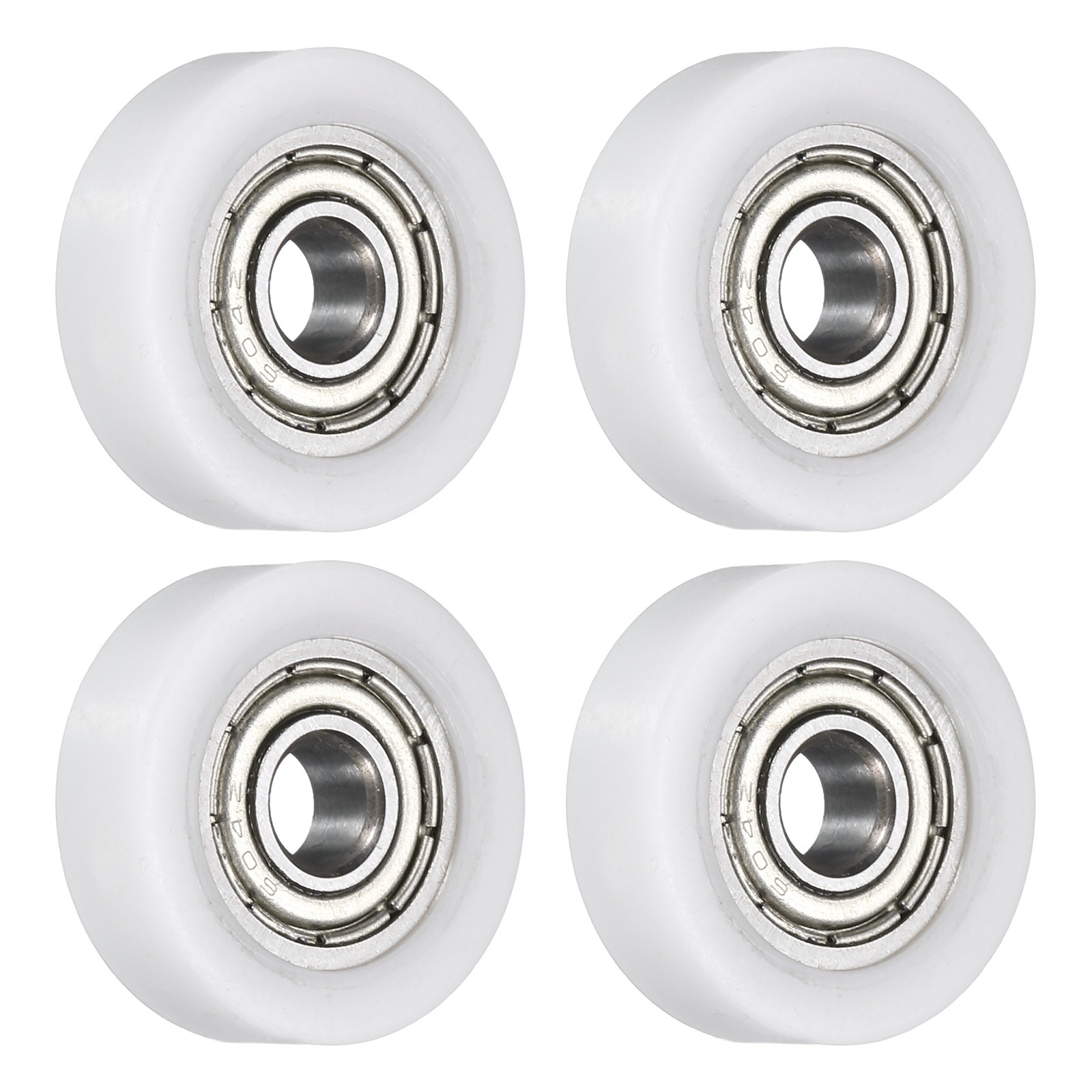 4Pcs, 604ZZ Ball Bearing 4x16x5mm Double Metal Shielded Chrome Steel White