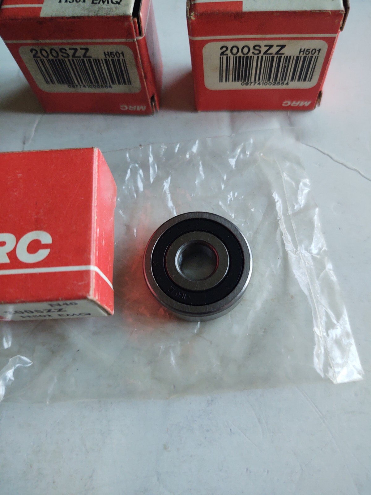 (3) MRC # 200SZZ BALL BEARINGS, RUBBER SEALS.