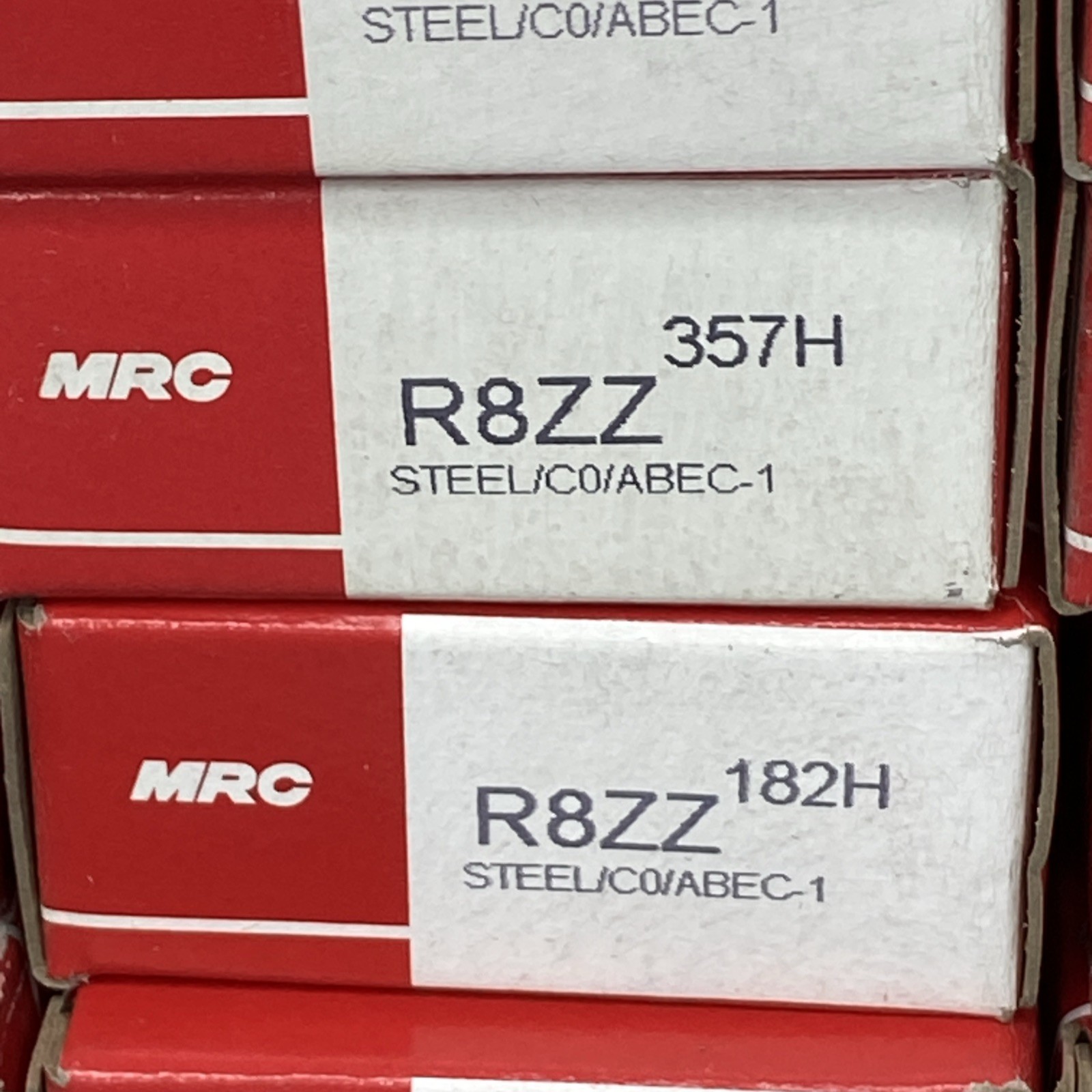 (17) MRC R8ZZ Sealed Inch Size Ball Bearings New Old Stock New In Box