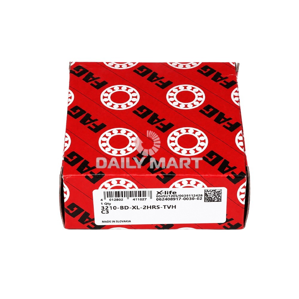 New In Box FAG 3210-BD-XL-2HRS-TVH Double Row Angular Contact Ball Bearing
