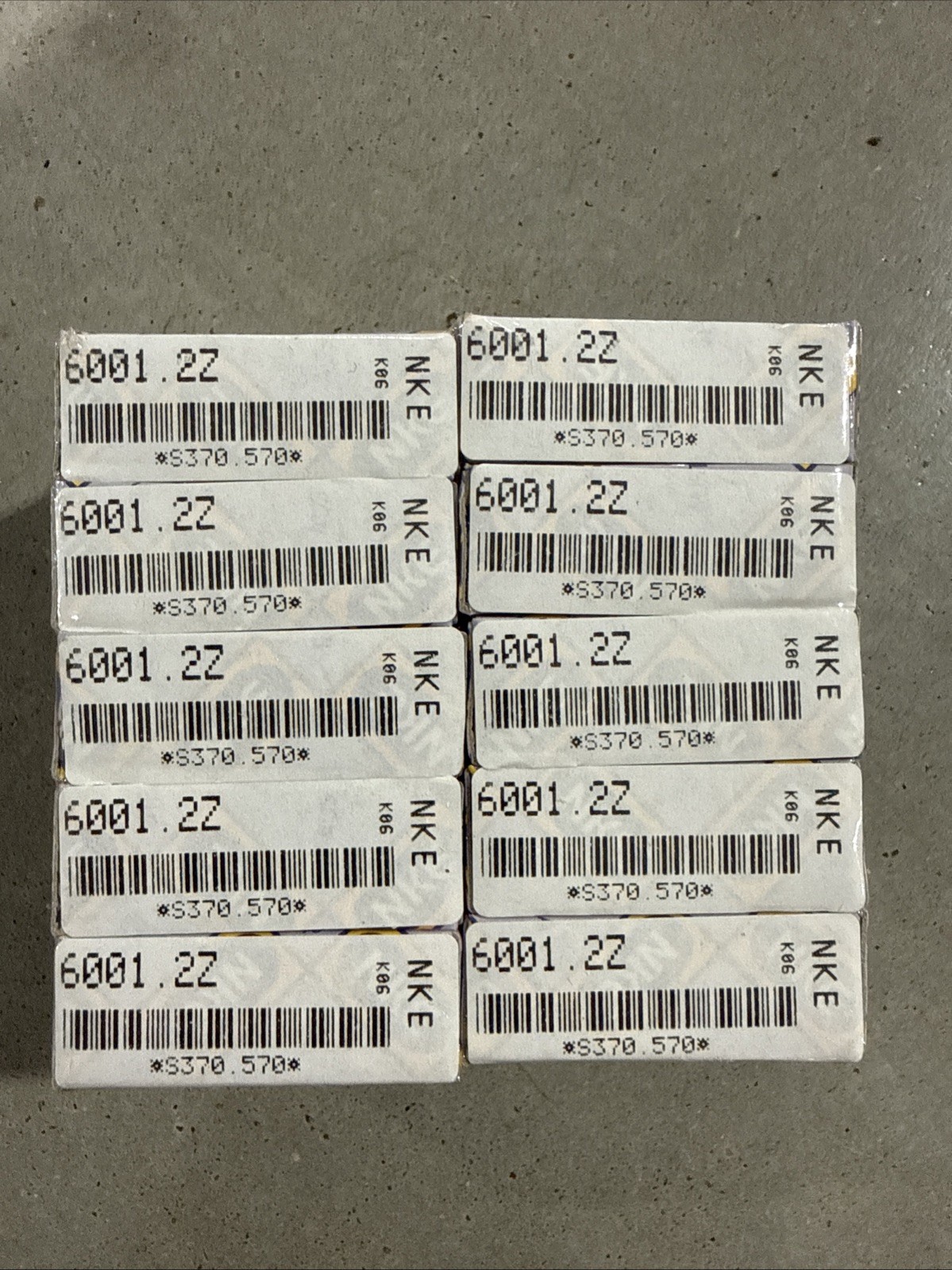 10-PACK NKE 6001-2Z 12X28X8MM Double Metal Seal Ball Bearings 6001ZZ *OEM NEW*