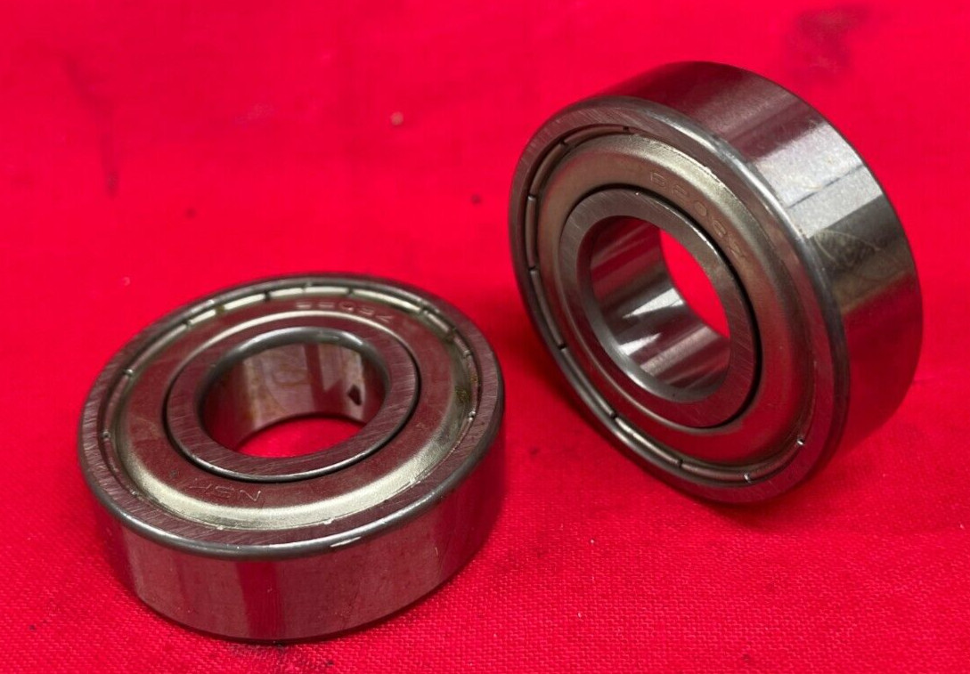 NSK 6203Z DEEP GROOVE BEARING 17MM X 40MM X 12MM (LOT OF 2)