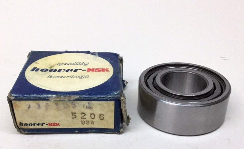 NSK 5206 Angular Contact Ball Bearing Double Row 30mm ID X 62mm OD X 0.9375 W