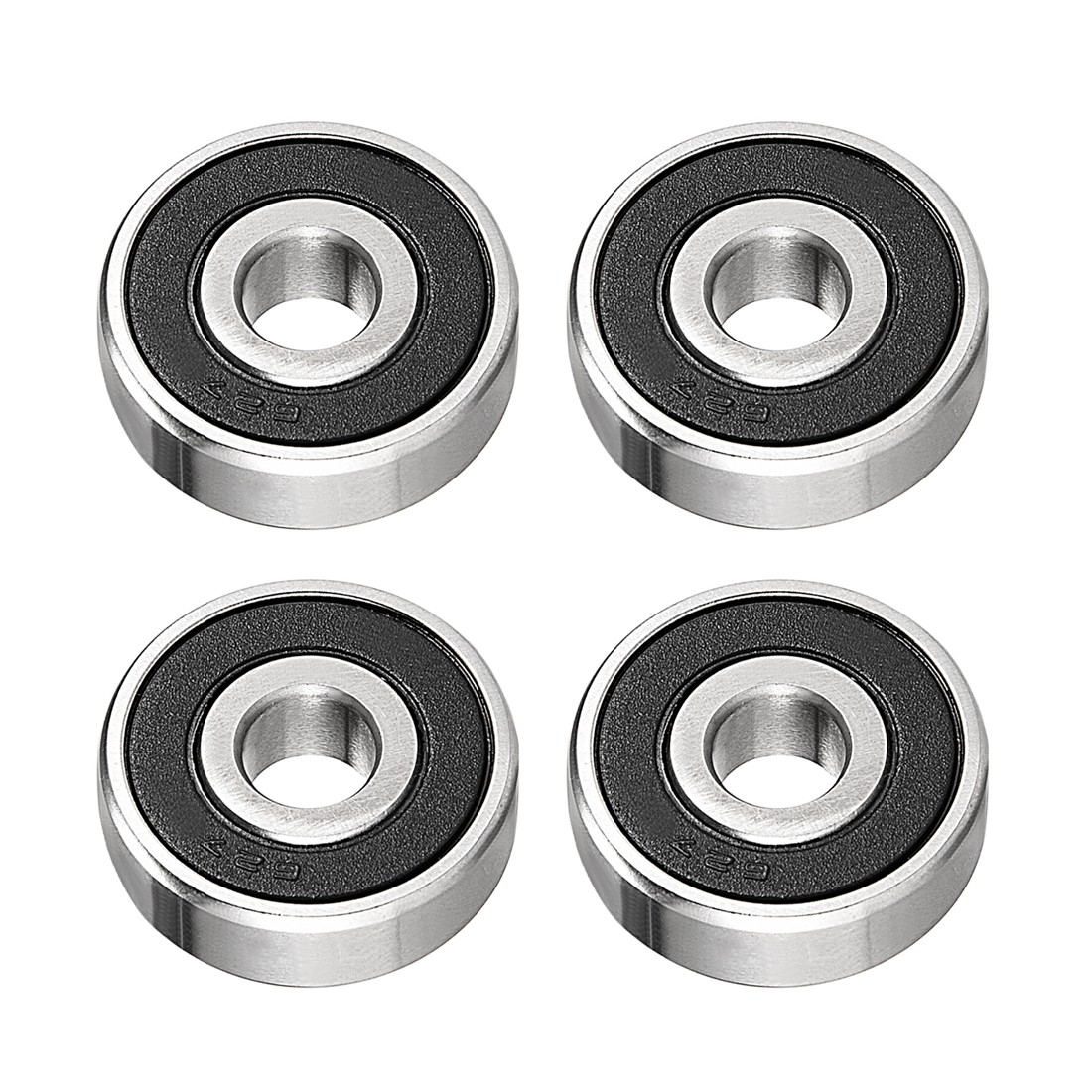 4PCS 627-2RS Deep Groove Ball Bearing Chrome Steel Double Sealed 7x22x7mm