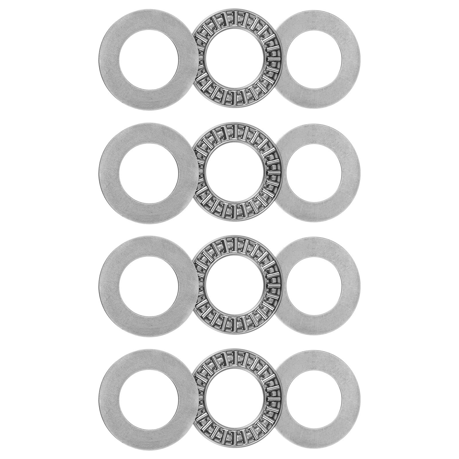 4x AXK2035 Thrust Needle Roller Bearings 20x35x2mm with AS2035 Washers