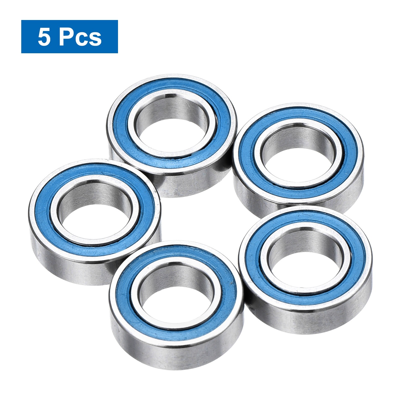 5Pcs MR137-2RS Deep Groove Bearing, 7x13x4mm Double Sealed Chrome Steel ABEC-7