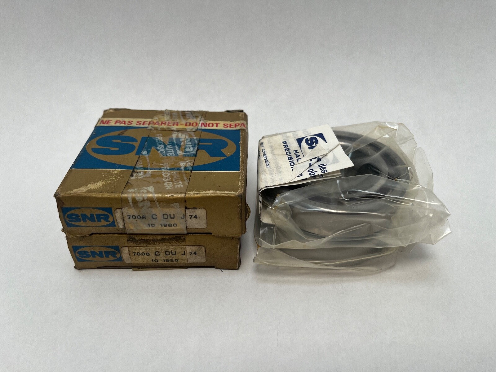 SNR 7008CDUJ74 Bearing 40x68x15 mm 7008-C-T-DUL-P4 7008-C-DU-J74 France 2 Pcs