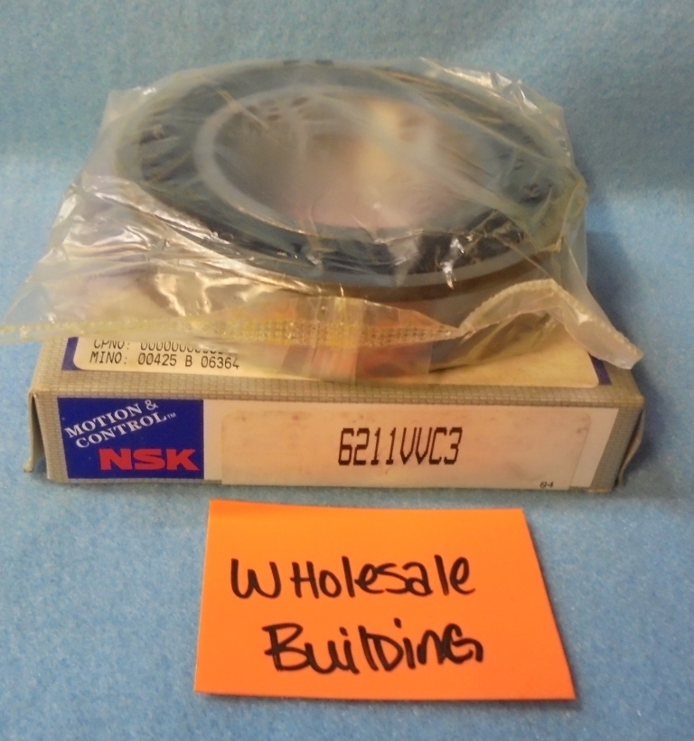 NSK DEEP GROOVE BALL BEARING, 6211VVC3, 55 X 100 X 21 MM, 6211 VV C3
