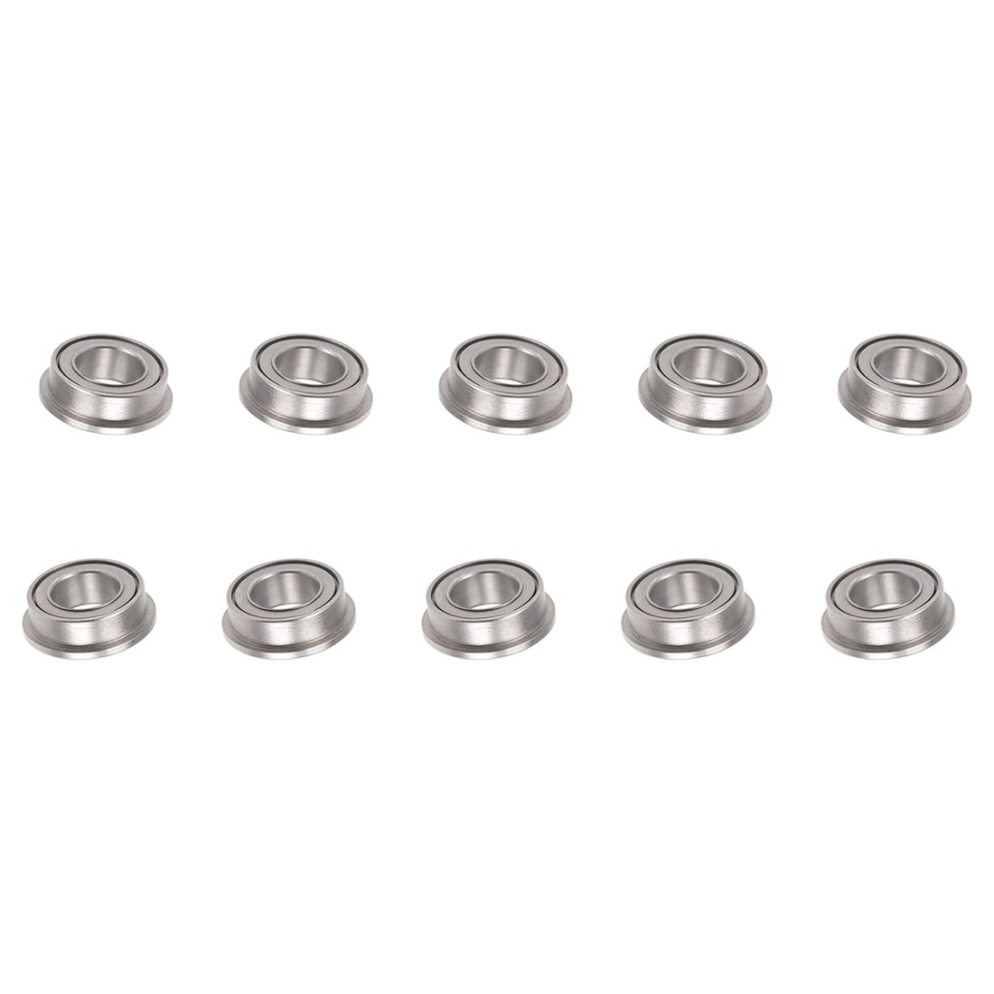 10PCS MF74ZZ Flange Ball Bearing 4mmx7mmx2.5mm Shielded Chrome Bearings
