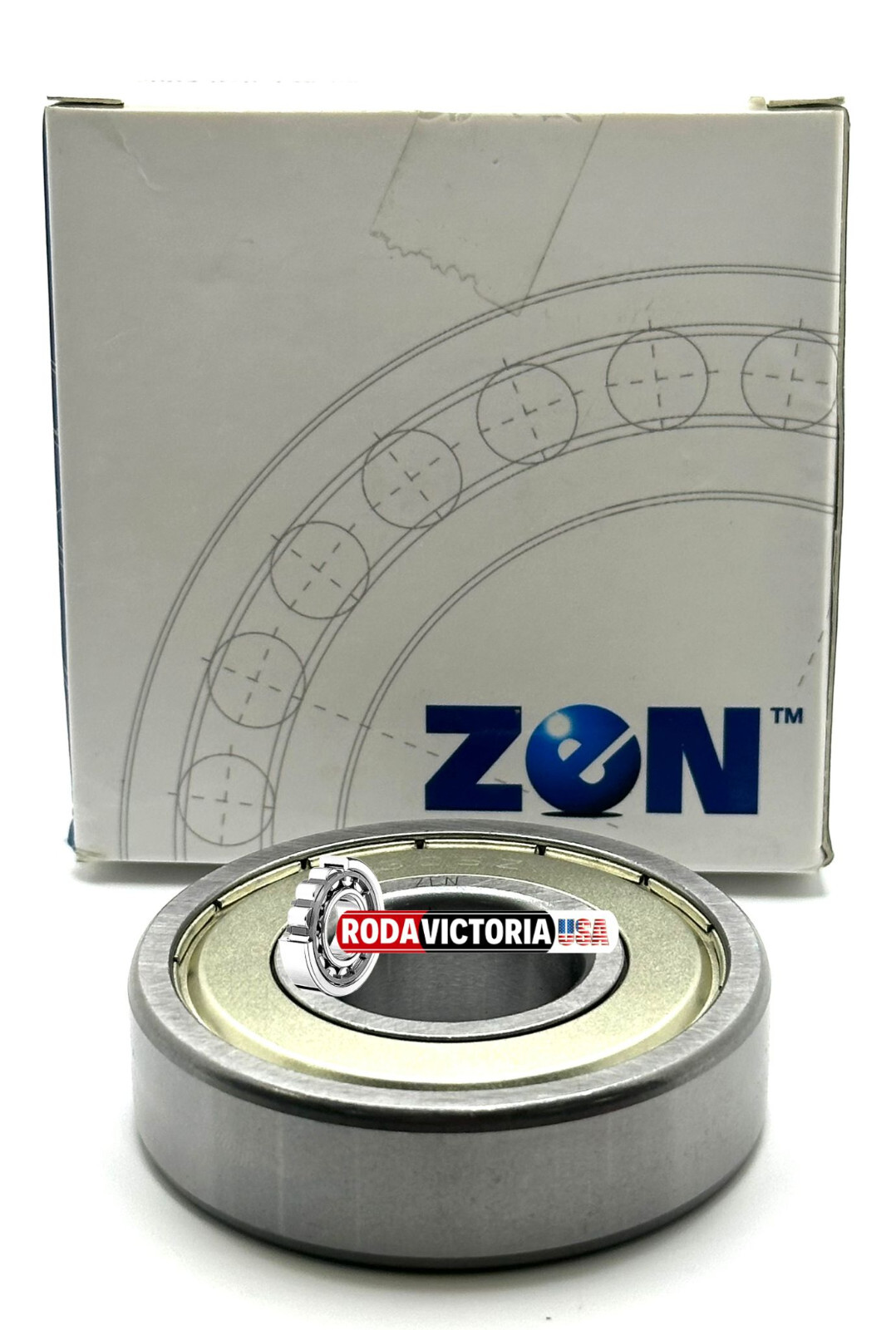 ZEN 6204 ZZ DEEP GROOVE BALL BEARING, METAL SHIELDED 20x47x14mm