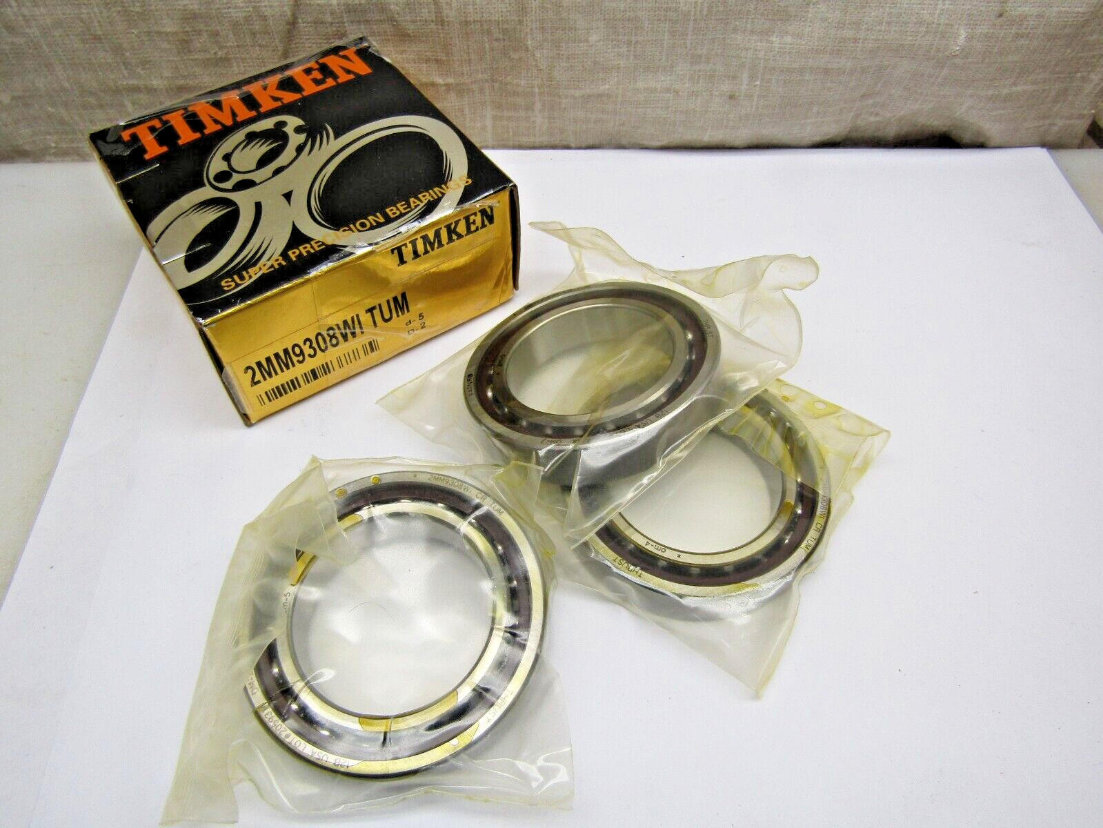 Timken 2MM9308WI TUM Super Precision Matched 3 Bearing Set 2MM9308WICRTUM