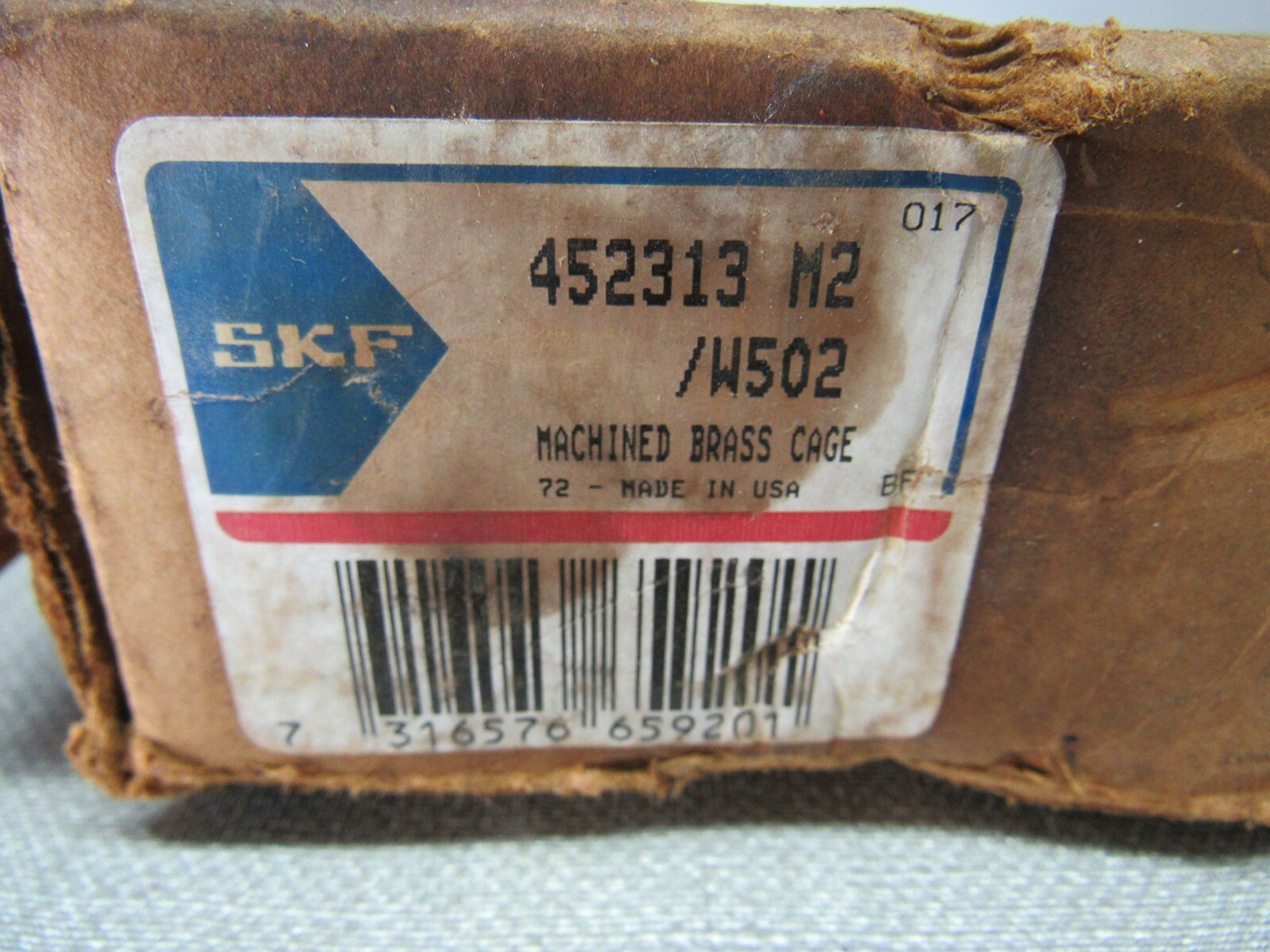 SKF 452313 M2/W502 Spherical Roller Bearing Machined Brass Cage