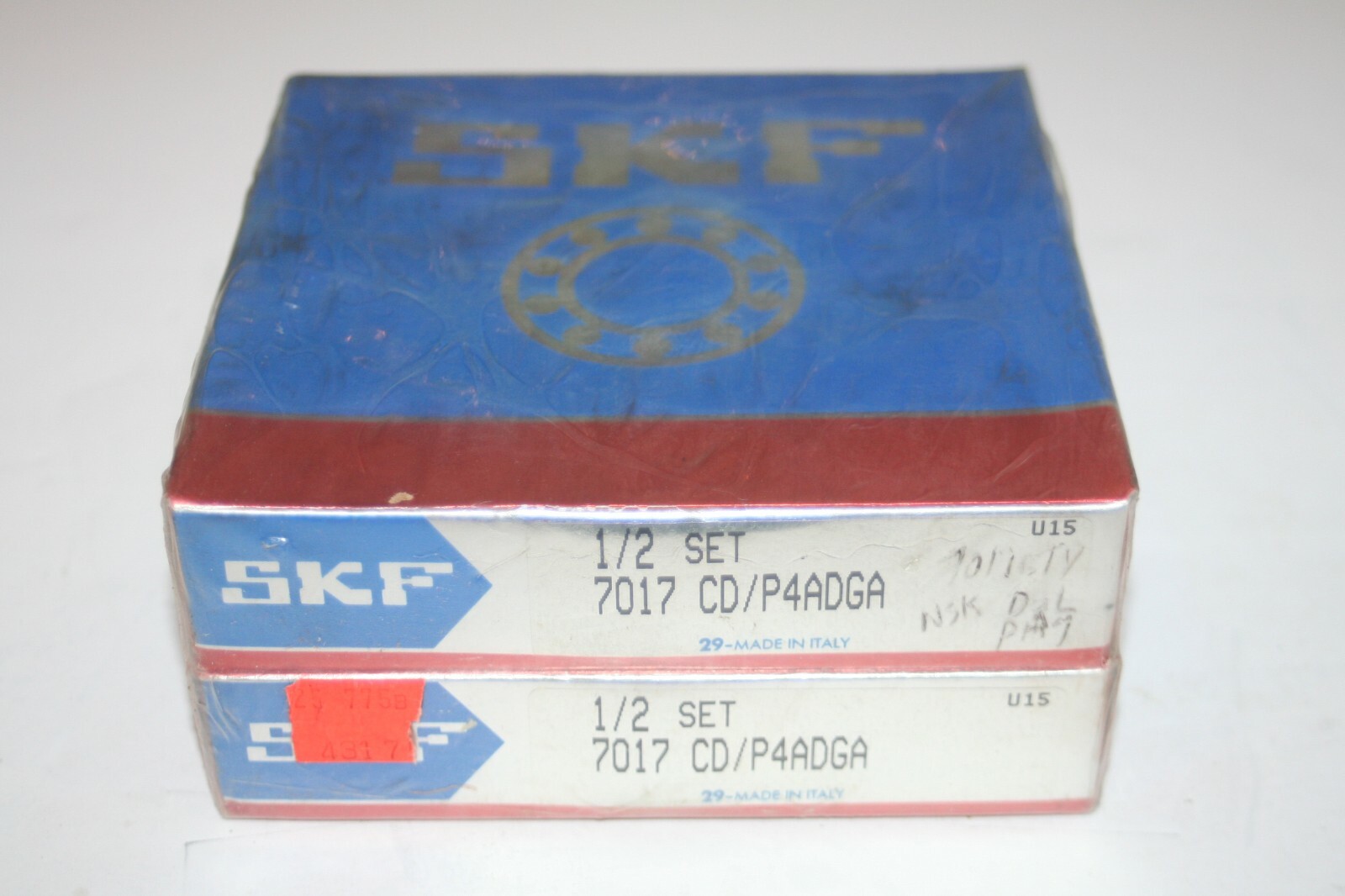 (Set of 2) SKF 7017 CD/P4ADGA Super Precision Angular Contact Bearings * NEW *