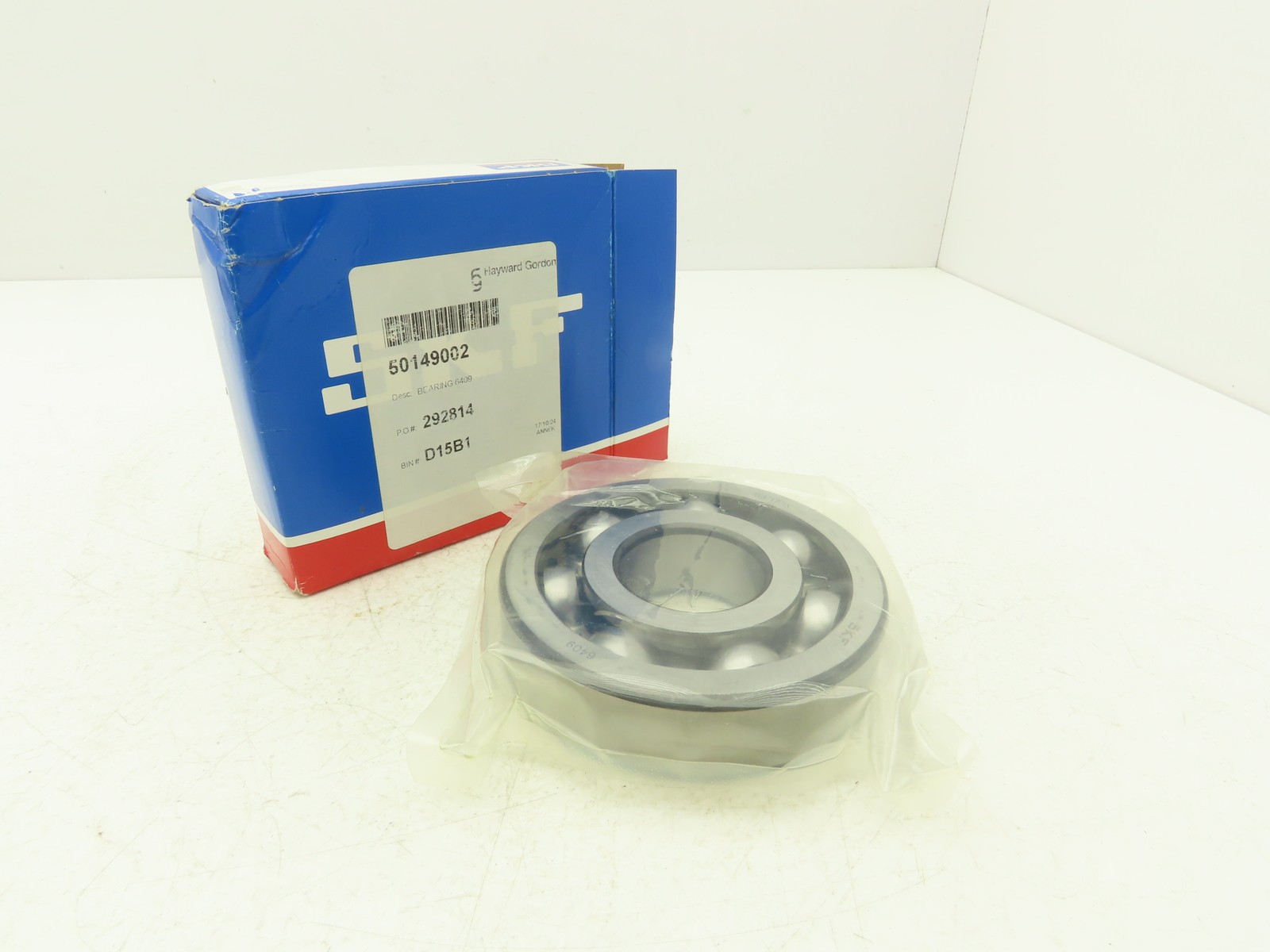 SKF 6409 Ball Bearing Deep Groove 45mm ID x 120mm OD x 29mm Width Open