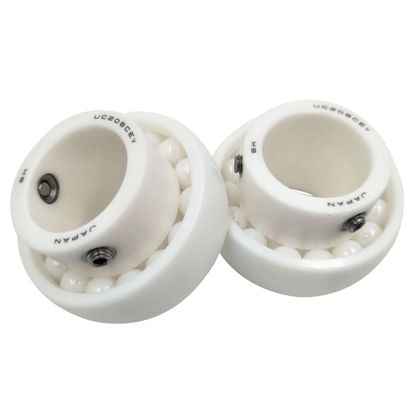 ZrO2 Outer Spherical Ceramic Bearings ID 17mm-50mm Zirconium Dioxide UC203-UC210