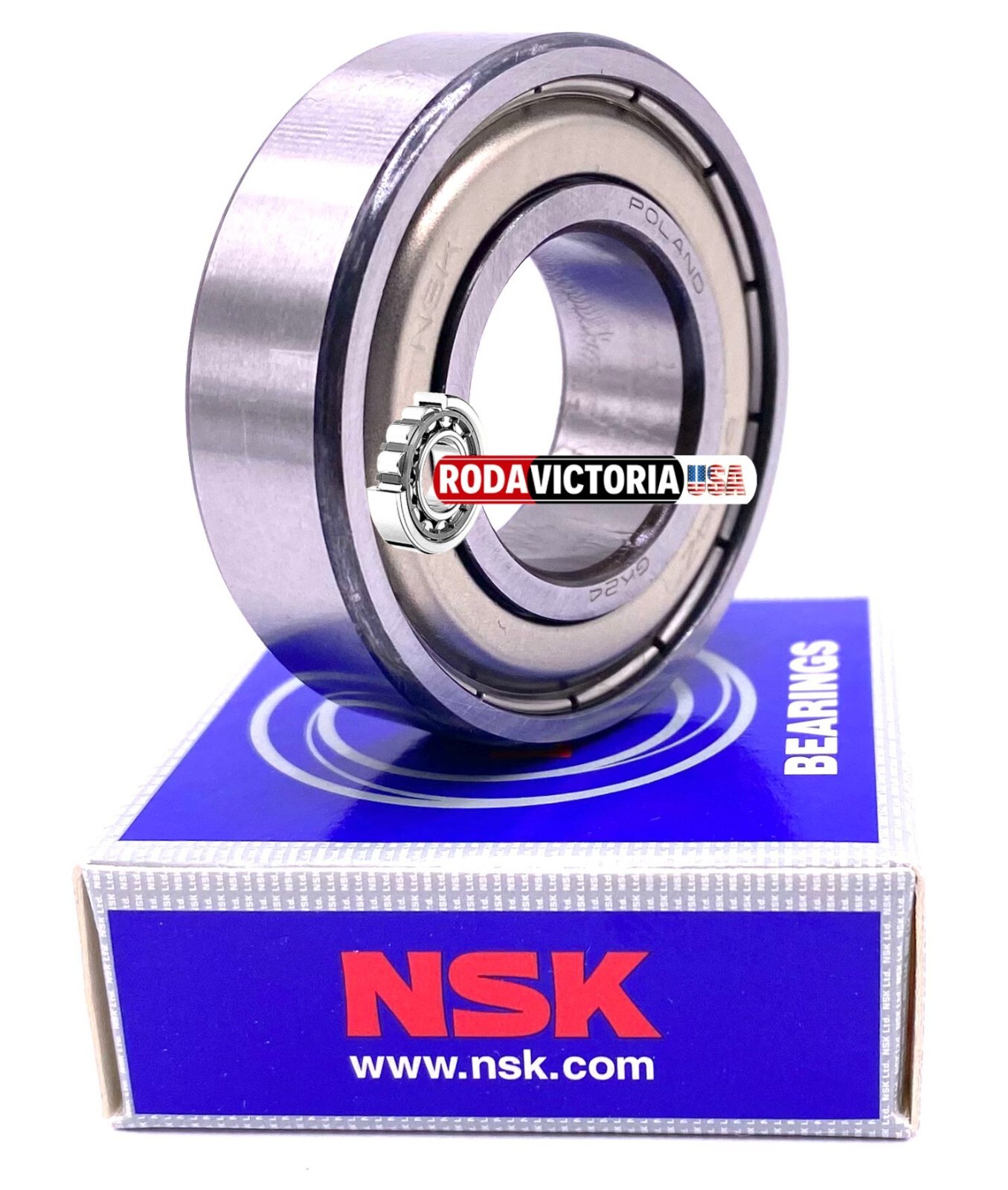 NSK 6004 ZZ C3 Deep Groove Ball Bearing, Metal Shielded 20x42x12 mm