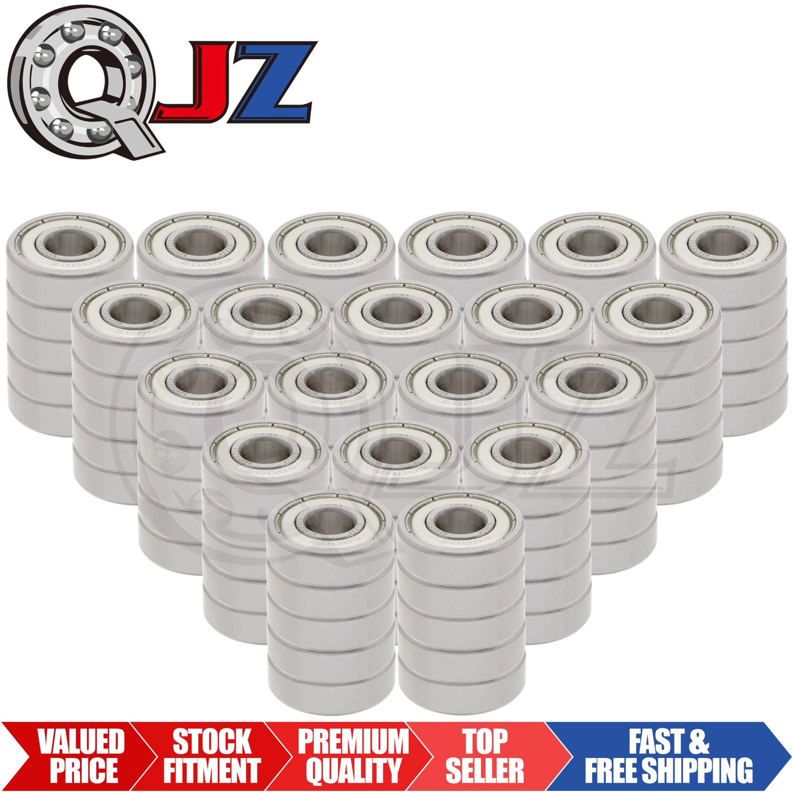[Qty.100] 6000-ZZ Deep Groove Radial Ball Bearing [10mm Bore x 26mm OD x 8mm W]