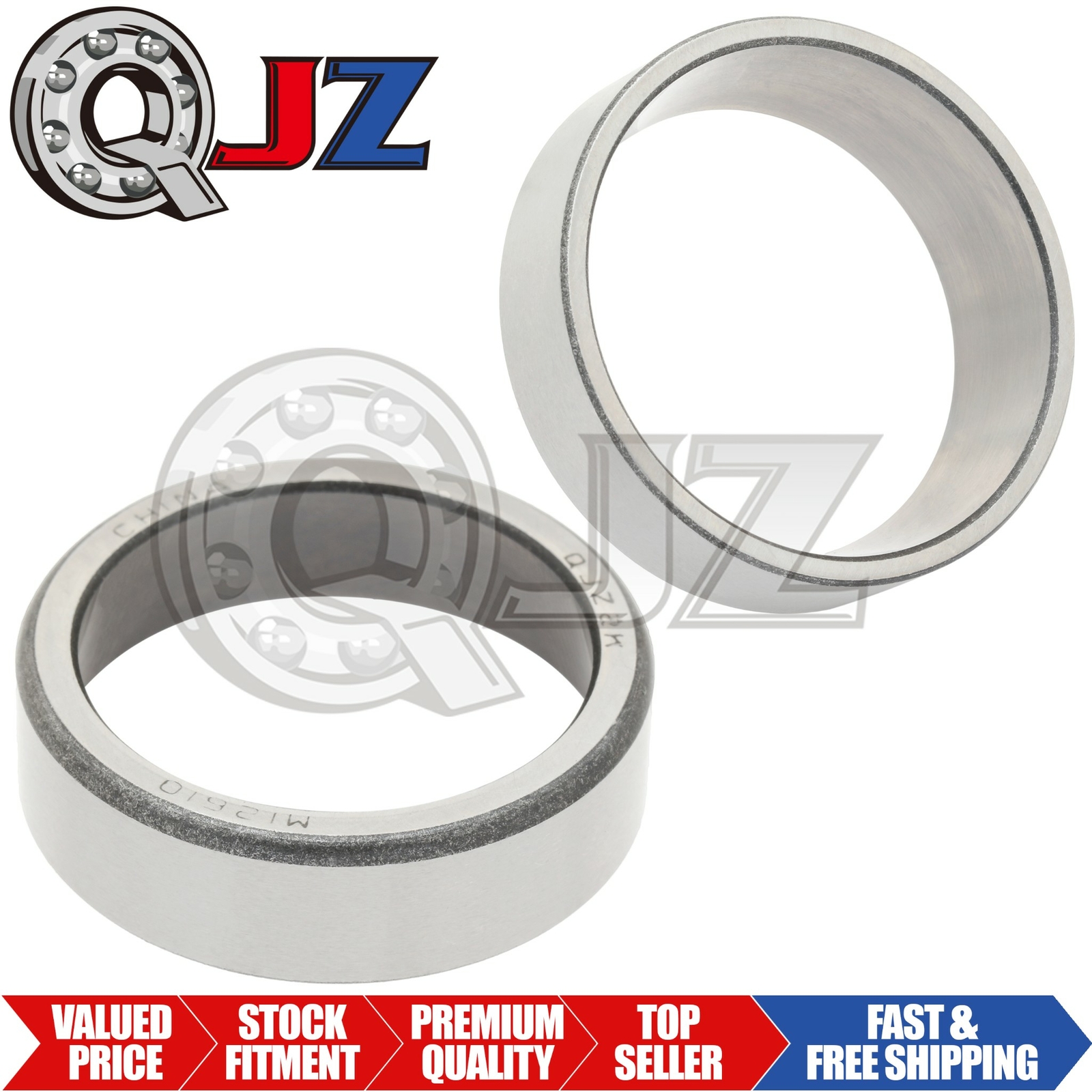 [2-Pack] M12610 Tapered Roller Bearing Outer Cup 1.9687″ (Outer) x 0.55″ (Width)