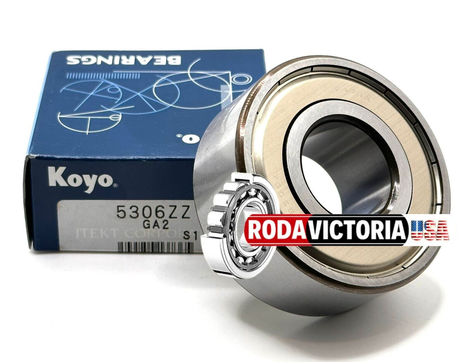 KOYO JAPAN 5306 ZZ ANGULAR CONTACT BEARING, METAL SHIELDED 3306 ZZ 30x72x30.2mm