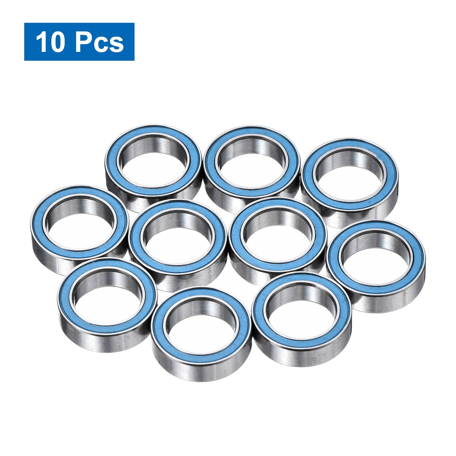 10Pcs MR128-2RS Deep Groove Bearing 8x12x3.5mm Double Sealed Chrome Steel ABEC-7