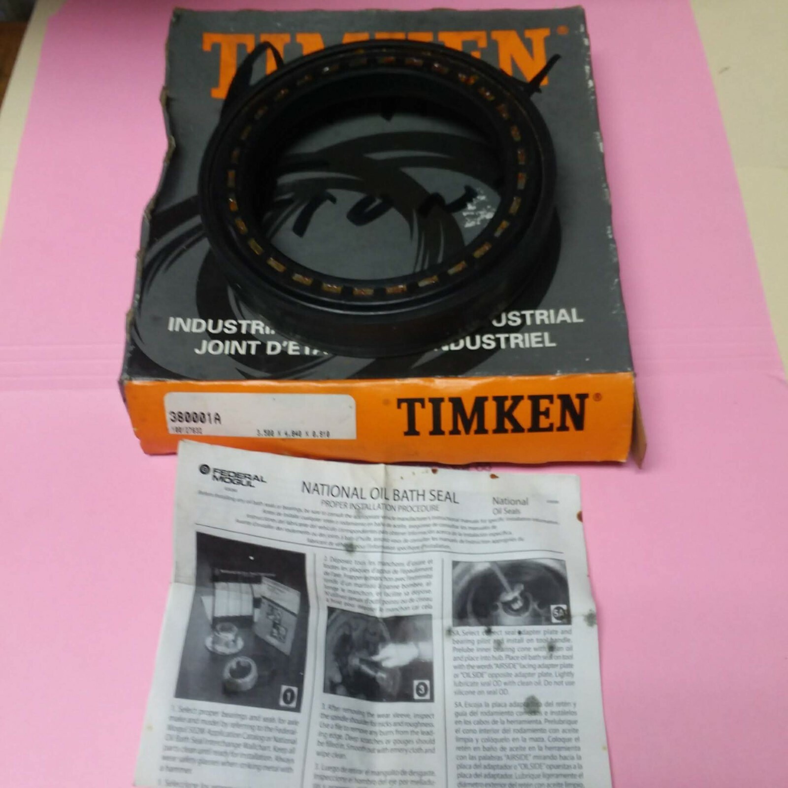 TIMKEN NATIONAL SEALS 380001A Silicone Oil Seal – Solid 3.500 in Shaft, 4.847 in