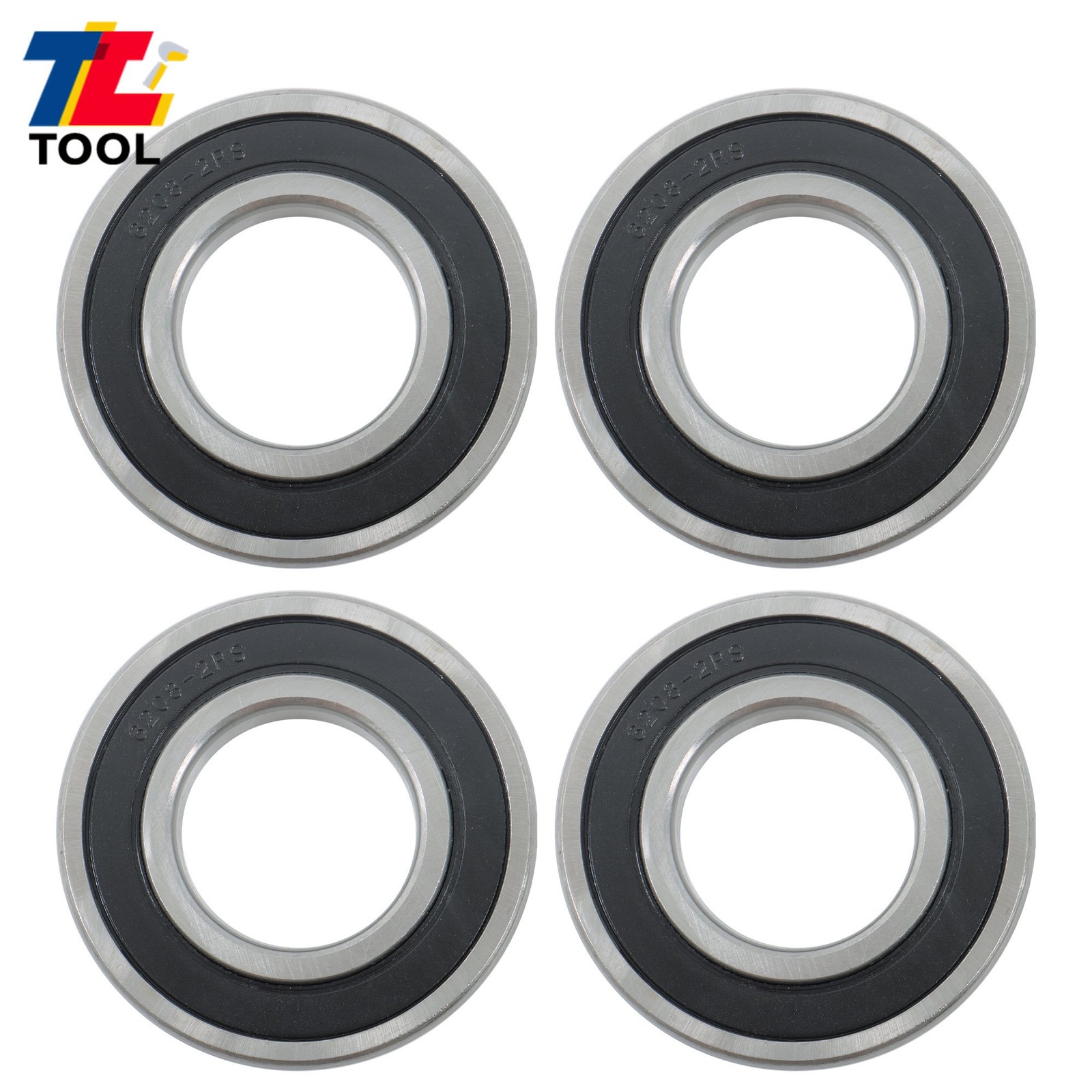 4pcs 6208-2RS 40x80x18mm Bearings Rubber Sealed Industrial
