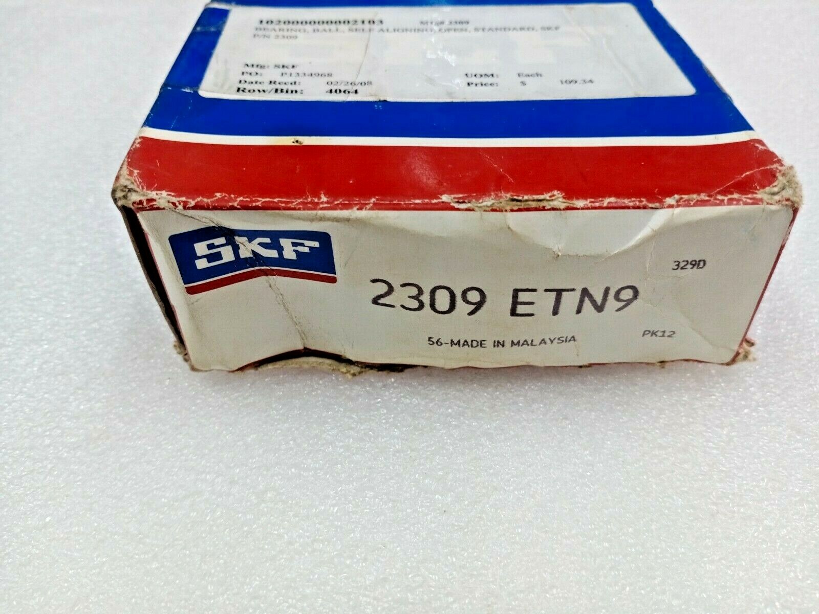 2309 ETN9 SELF ALIGNING BALL BEARING 45x100x36 MM SKF NEW IN BOX 2309ETN9