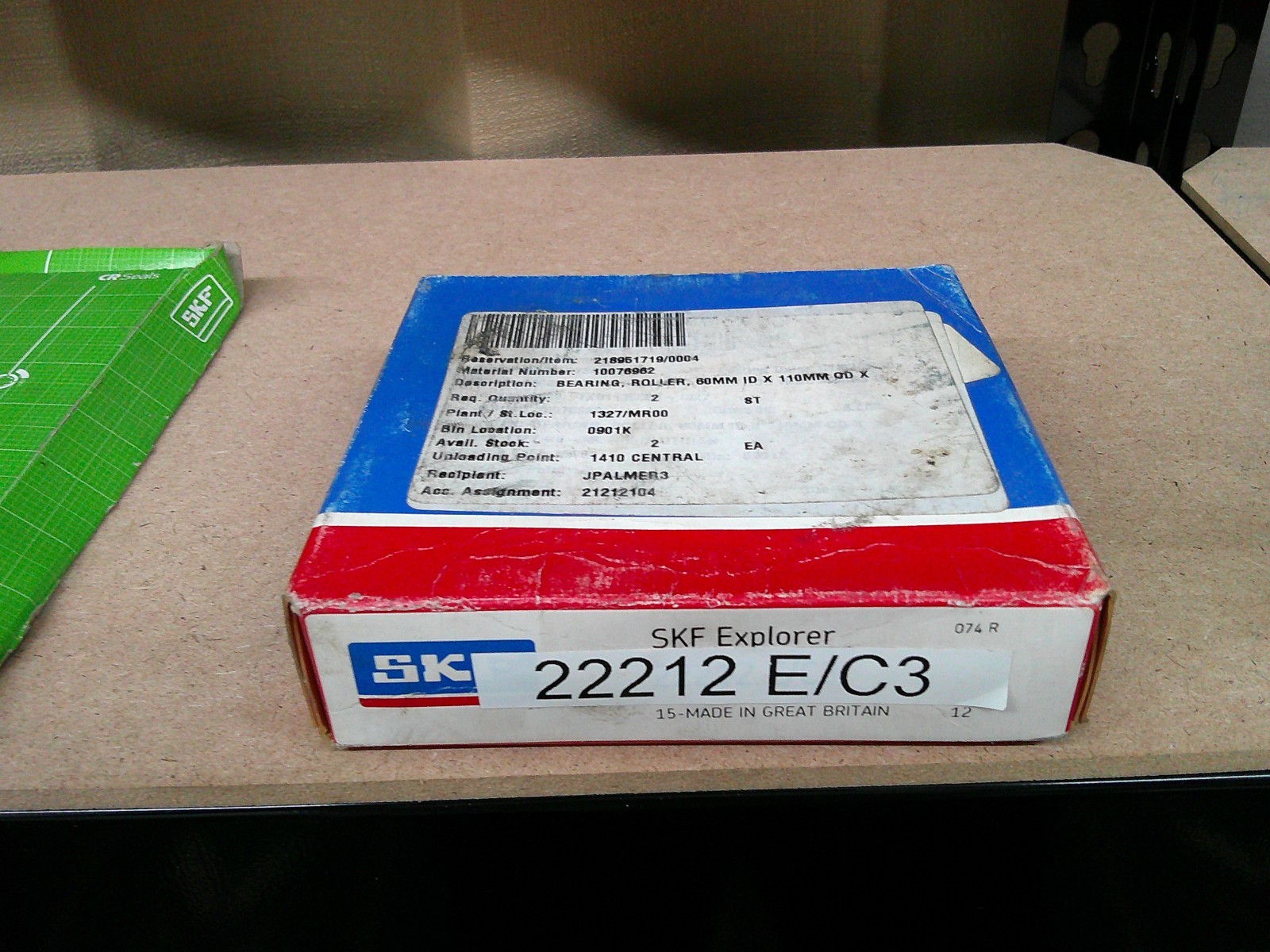 SKF 22212E/C3 Spherical Roller Bearing