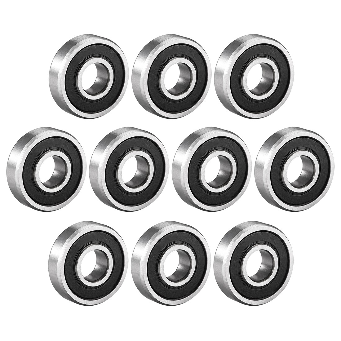 10pcs 609-2RS Deep Groove Ball Bearings Double Sealed High Carbon Steel Z1