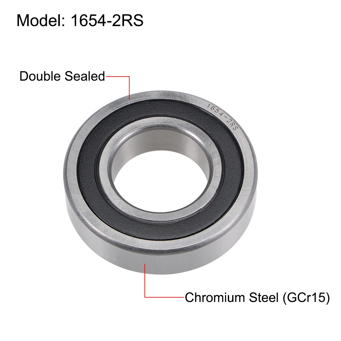 1654-2RS Ball Bearings Z2 1-1/4×2-1/2×5/8 inch Double Sealed Chrome Steel