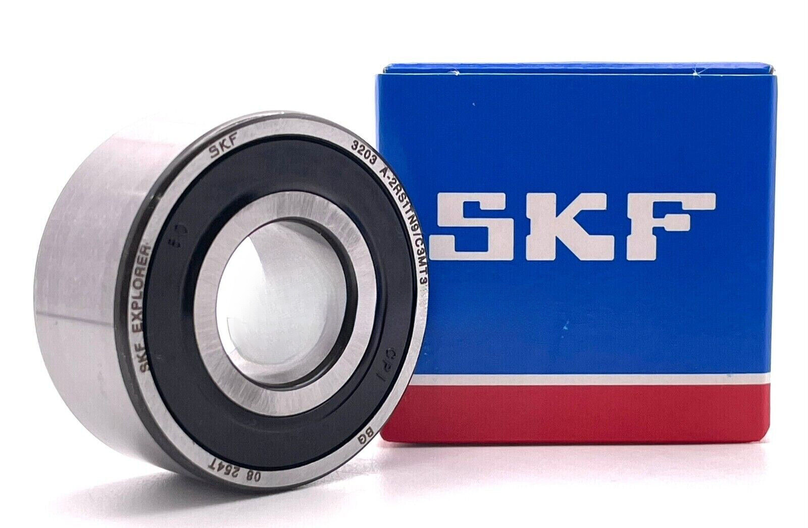 SKF 3203 A-2RS1TN9 Double Row 30 Degree Bearing 17 x 40 x 0.6875″ Double Sealed