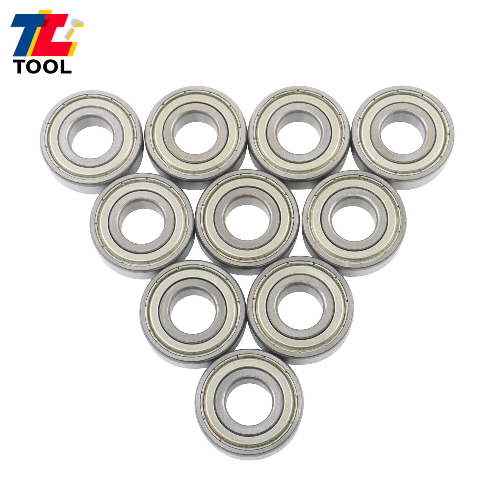 Industrial 6204-ZZ Ball Bearings 10 Pcs 20x47x14mm Double Metal Seal