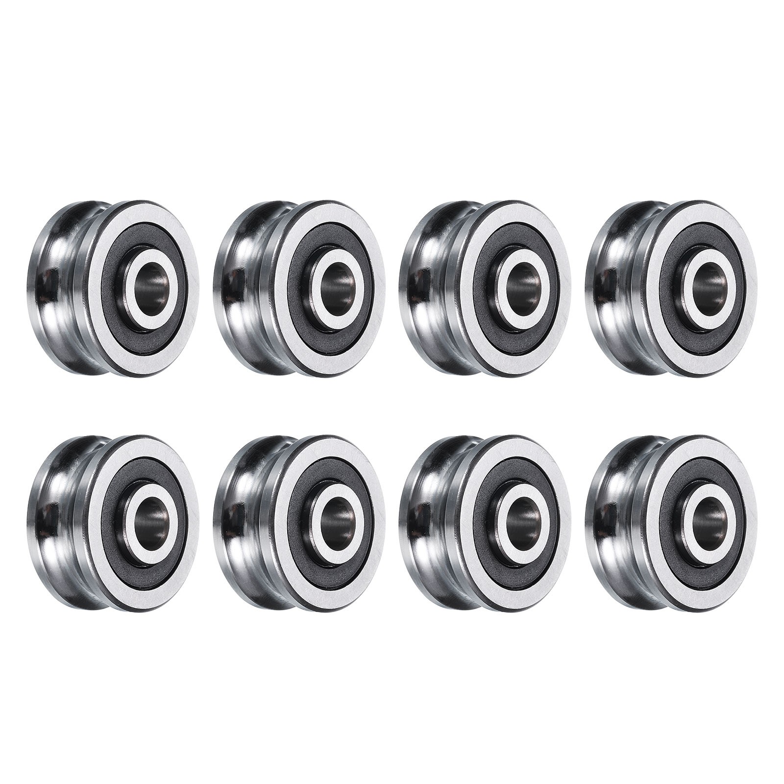8pcs SG25 U Groove Track Guide Bearing 8x30x14mm U Groove Roller Wheel