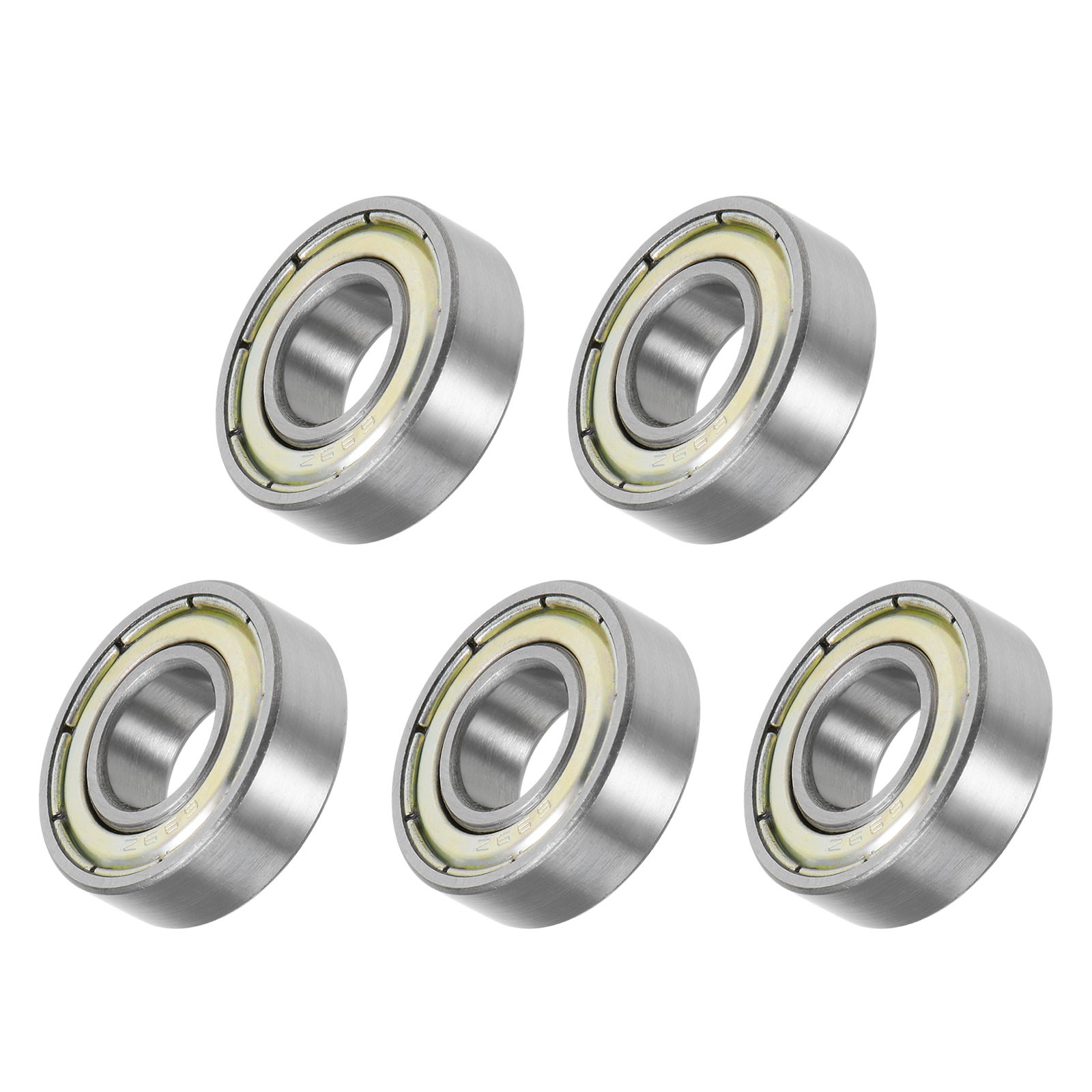 699ZZ, 9mmx20mmx6mm, 5Pcs, Carbon Steel Double Shielded Industrial Bearings