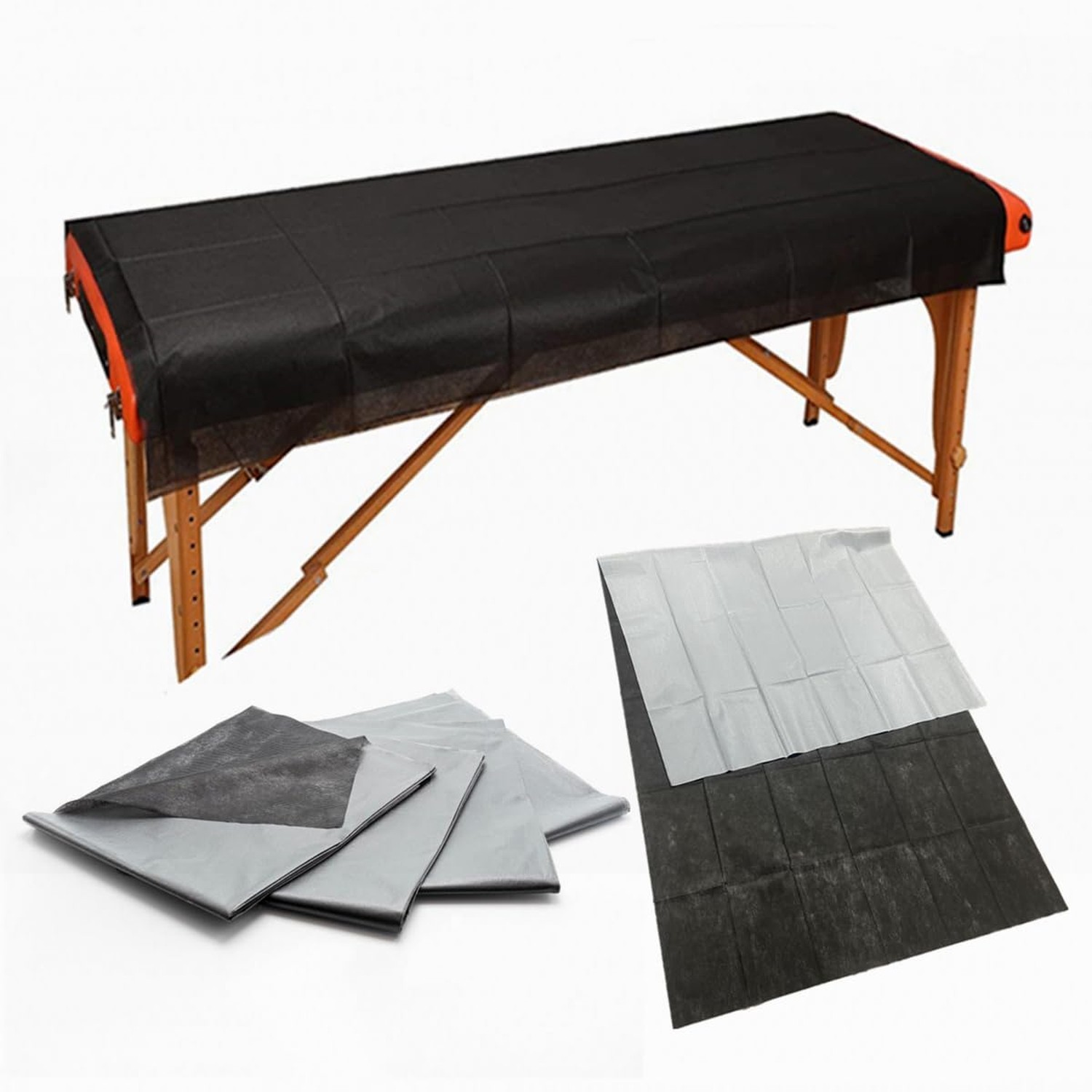 Disposable Tattoo Bed Covers Sheets Black, 40″ x 90″ (Pack of 10) Soft Non-wo…