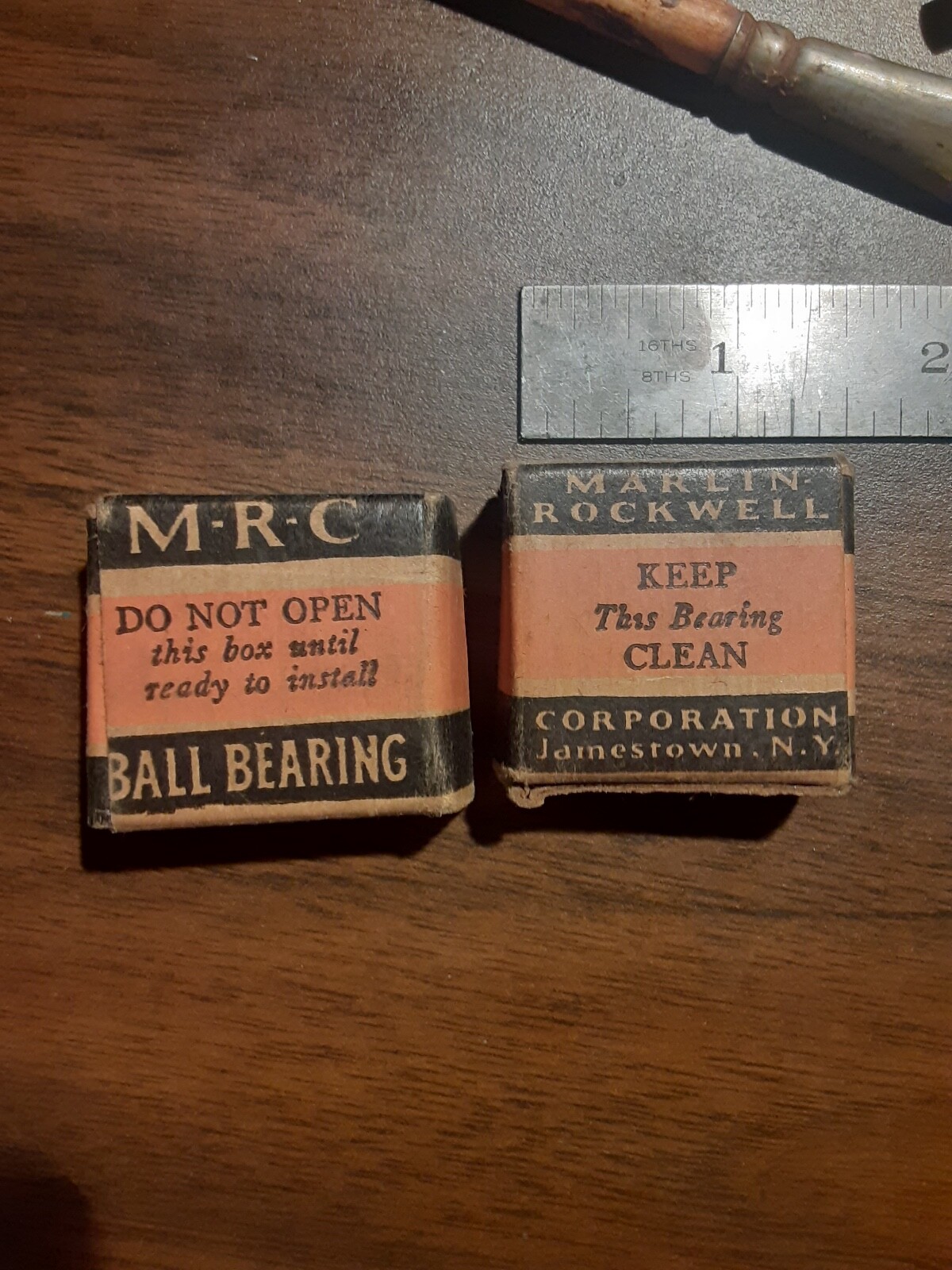 lot of 2 NOS vintage MRC – MARLIN-ROCKWELL BALL BEARING #102KS in original box