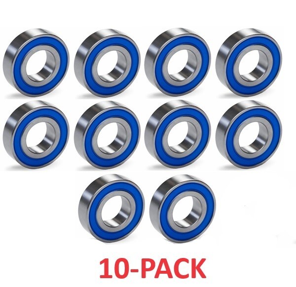 10-Pack , 6203-2RS EMQ/C3 Premium Ball Bearing – 2 Rubber Seals – 3/4″ BORE SIZE
