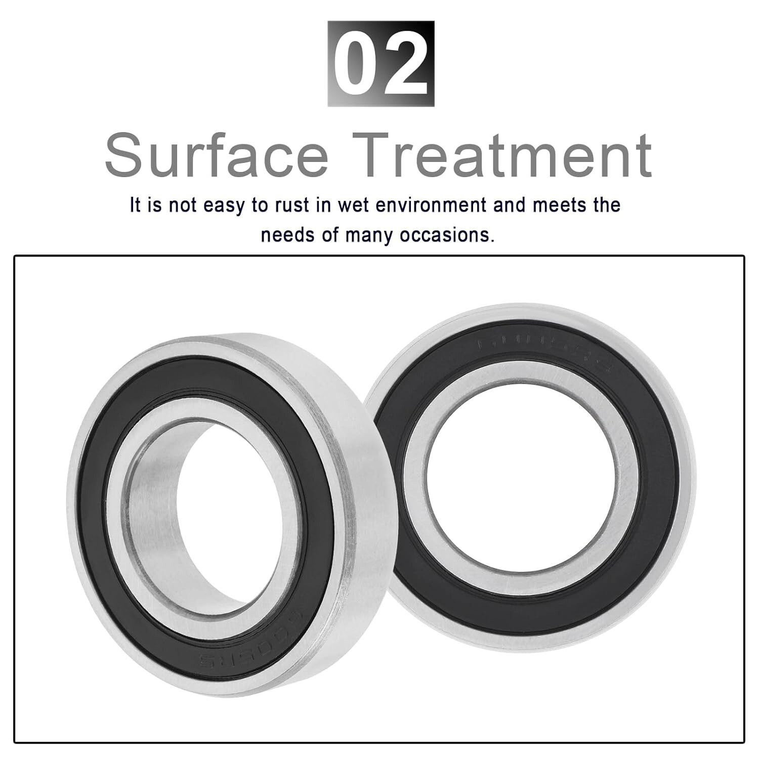 qty. 10 CLAHJQX 10 Pcs 6005RS Bearing 6005 2RS Deep Groove Ball Bearing 25x47x12
