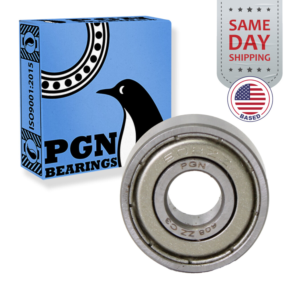 (100) 608-ZZ Premium Metal Shield Chrome Ball Bearing 8x22x7 Skateboard 608z