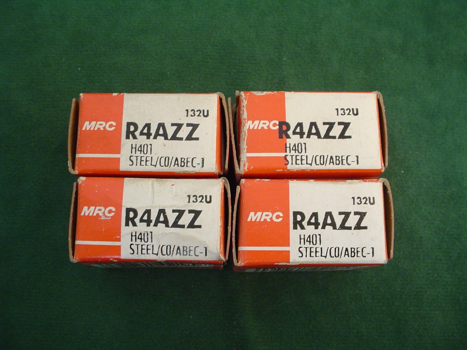 4 pcs MRC R4AZZ Deep Groove Ball Bearing H401 Steel/CO/ABEC-1 Free Shipping