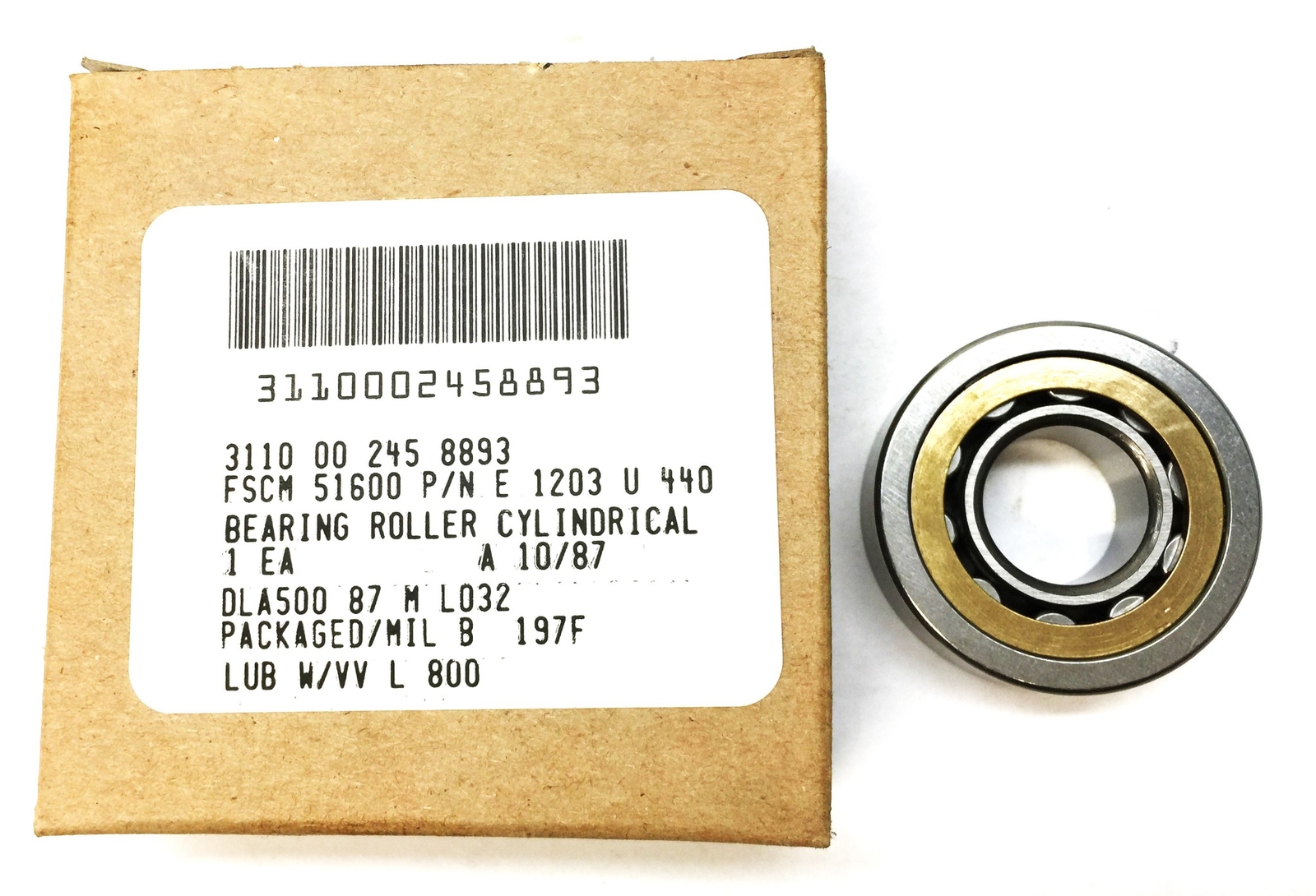 Rollway Cylindrical Roller Bearing Assembly E1203U440 NOS